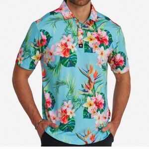 Bad Birdie Tropics  Mens Polo Size Small NwT.